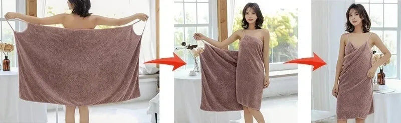 70X140cm Ladies Straps Wearable Bath TowelSuper Soft Wearable Bath TowelQuick Drying Super Absorbent Comfortable Beach Towel