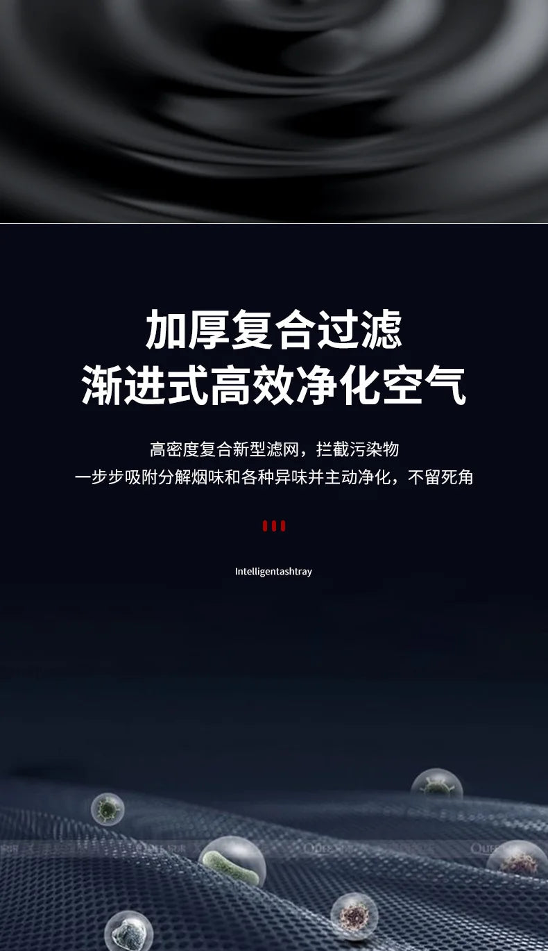 Smart Air Purifier for Smoke Odor Removal with Multi Filtration System Indoor Office Living Room Ashtrays Smoking Accessories