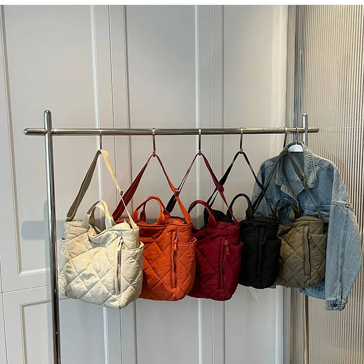 Large capacity Tote Bags for Women Shoulder Side Bag Fashion Space cotton Shopper Shopping Bags cute Ladies Totes 2022 Winter