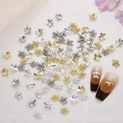 50Pcs New Nail Accessories Cute Hollow Turtle Summer Style Nail Accessories Accessories