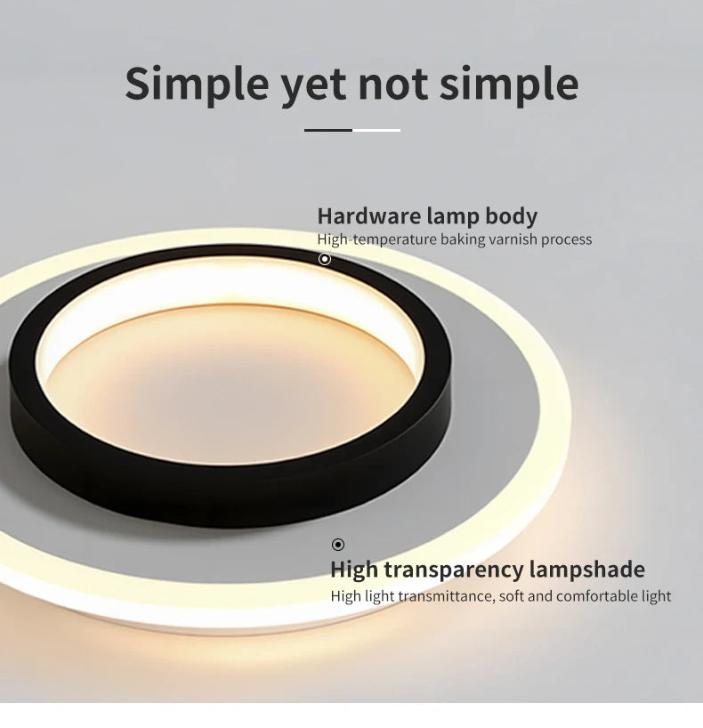 Modern Minimalist Decorative Ceiling Ceiling Lamp Bedroom Living Room Kitchen Aisle Interior Creative LED Round Lighting Lamps