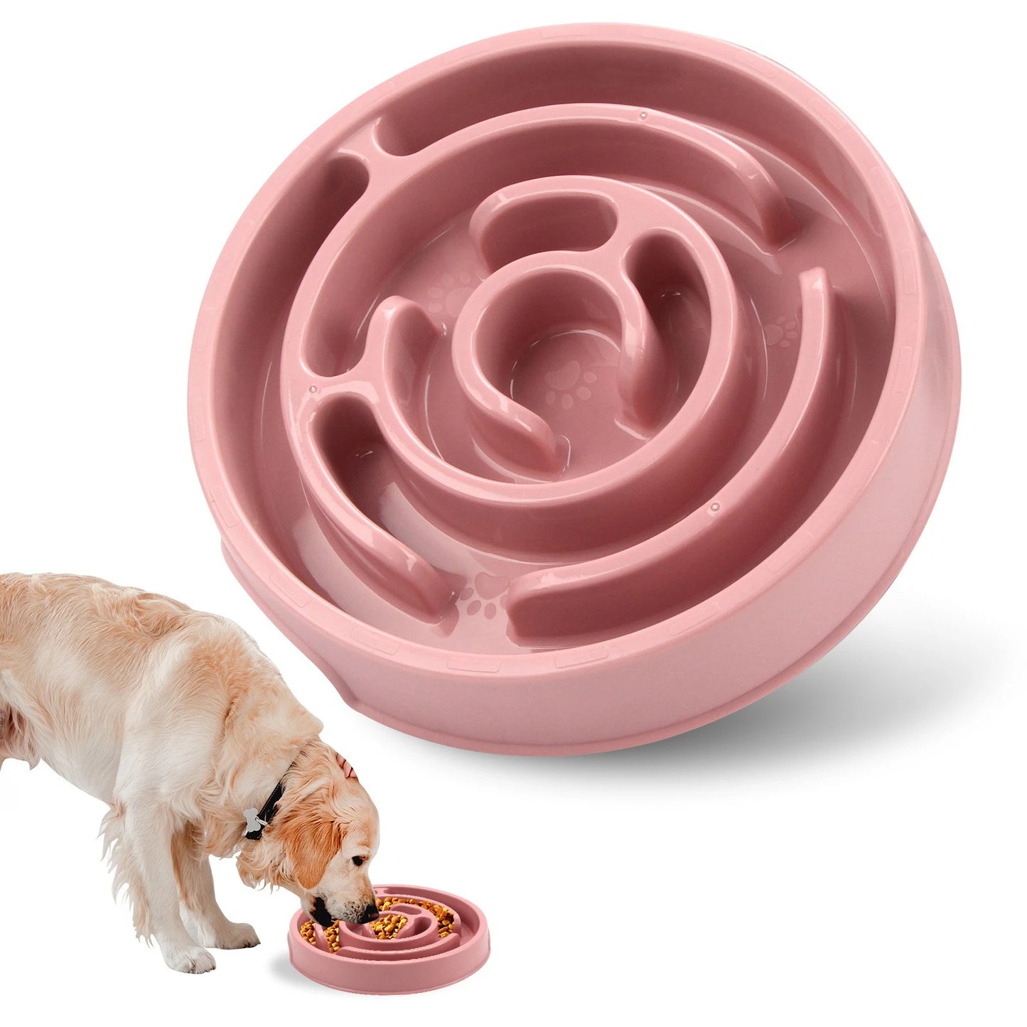 Pet Slow Feeder Dog Bowls Puzzle Dog Bowl with Anti-Slip Slow Feeder & Non-Slip Design Suitable for All Breed Dogs and Cat