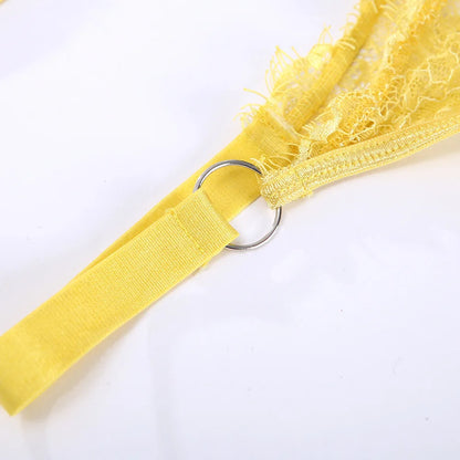 Ladies Sexy Lingerie Set Erotic Lingerie Lace Underwire Bra Set Erotic Exotic Lingerie Fashion Perspective Bra Thong Set