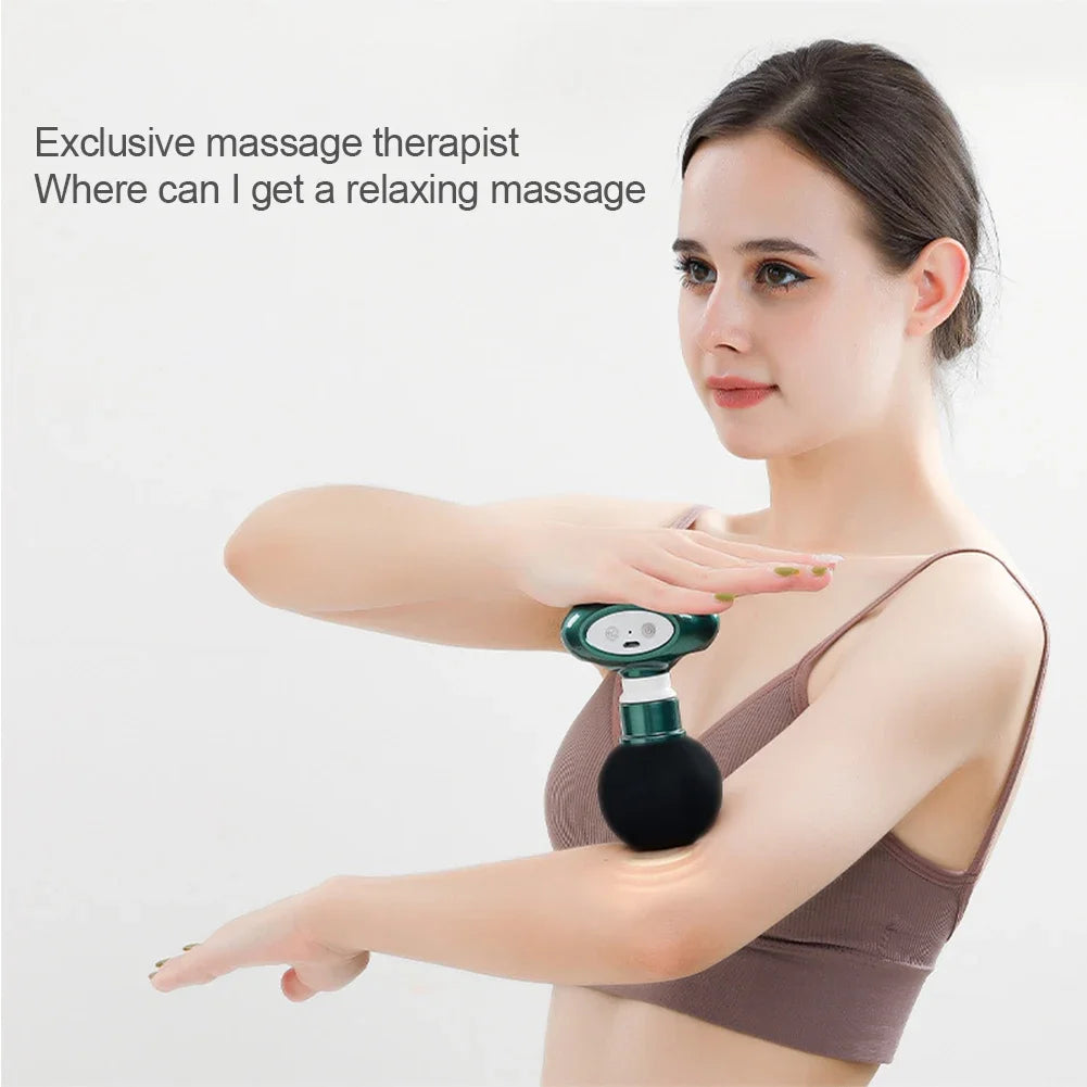 Portable Mini Pocket Wireless Massage Gun Electric Sport Handheld Fascial Gun Body Deep Tissue Muscle Vibration Fitness Massager