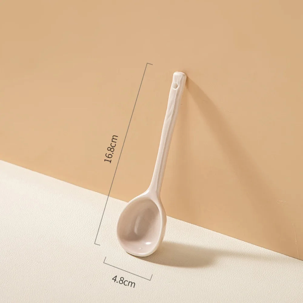 Ins Macaroon Spoon Heart Coffee Spoon Cute Ceramic Mixing Spoon Dessert Spoon Girl Tableware
