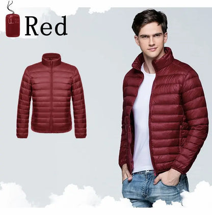 Winter Men's Down Jacket Ultra Light Down Jacket Men Windbreaker Feather Jacket Man Lightweight Portable Warm Coat Down Jacket