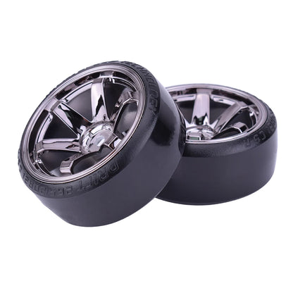 4Pcs AUSTAR Drift Car Tire Wheel Rim Hard Wheel Tyre for 1/10 Traxxas HSP Tamiya HPI Kyosho On-road Drifting RC Car Vehicle Part