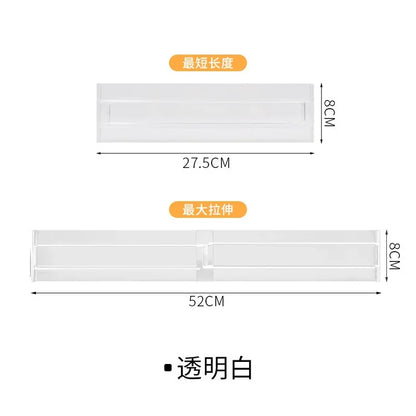 1/2/4/8PCS Drawer Dividers Organizers Adjustable Cabinet Storage Clothes Drawer Organizer Clear Drawers Separators Kitchen Tools