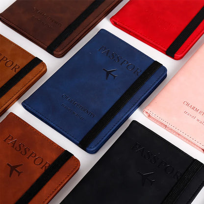Men PU Leather Wallet Travel Passport Purse Card Male Travel Accessories Hand Carry Passport Business Cards Holder Wallet