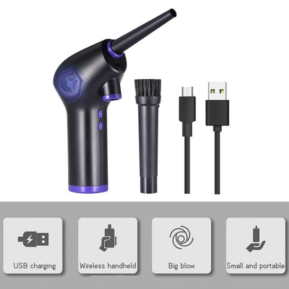 Cordless Air Duster Handheld Rechargeable Dust Blower Cordless Dust Collector for Computers Electronic Equipment