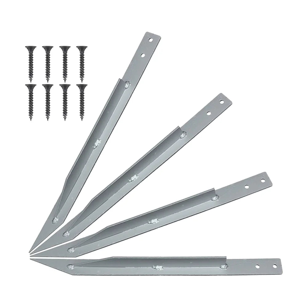4pcs Swings Metal Anchor Heavy Duty Swing Ground Anchor With Mounting Screws For Securing Outdoor Swings Tool Accessory