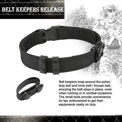 Belt Keepers for Duty Belt, Nylon Belt Keeper Tactical Belt Keeper with Double Snaps for Security Police Belt Fixing