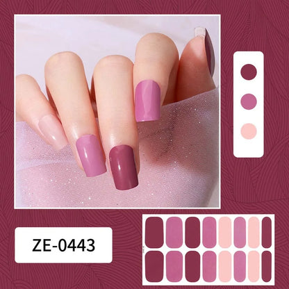 Press On Nails Full Cover Nail Tips Self Adhesive Nail Decorations Full Nail Stickers Manicure Accessories Gradient Nail Decals