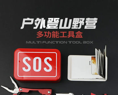 Outdoor Survival Kit Emergency Gear Set, SOS Tool for Camping Hiking Adventure - Lightweight Durable,Camping, Hiking, Adventure