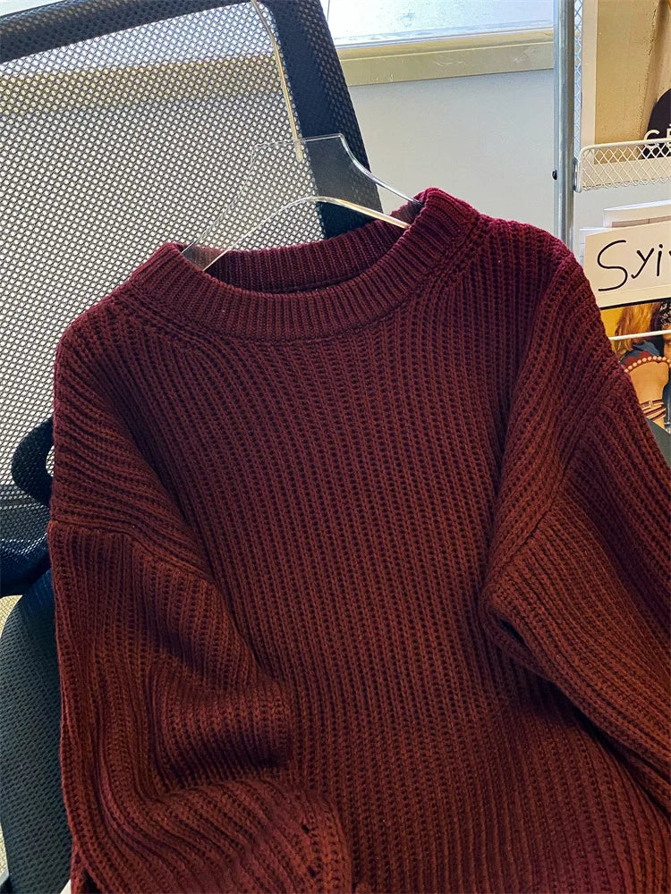 Syiwidii Oversized Sweaters for Women Knit Pullover Spring Autumn Winter Long Sleeve Causal Fashion Elegant Ladies Loose Jumpers