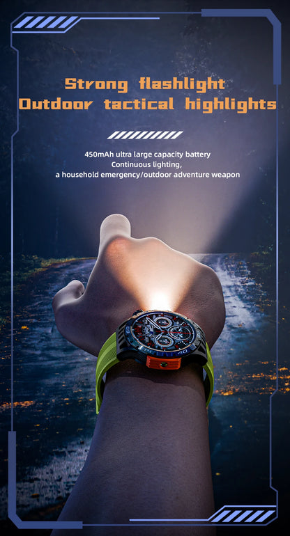 LOKMAT ZEUS 6 PRO Smart Watches Bluetooth Calls Flashlight Waterproof Smartwatches 1.46'' Screen Compass Sport Fitness Tracker