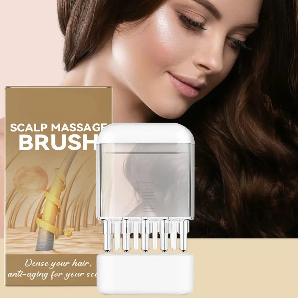 Hair Growth Oil Applicator Comb Scalp Massager Applicator Hair Root Massage Medicine Comb Hexagon Head Oil Roller Hair Care Tool