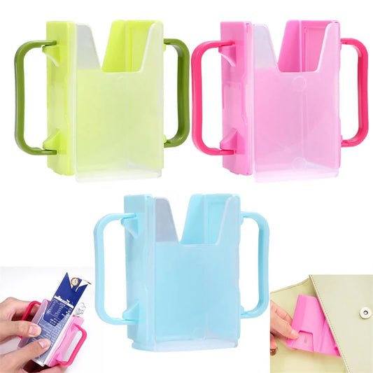 Infant Anti-Spill Cup Holder Bottle Cup Milk Holder Adjustable Safety Plastic Baby Toddler Juice Box Drinking