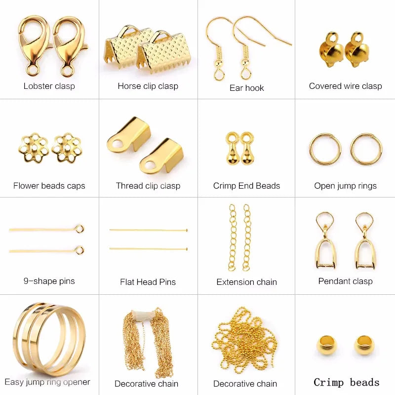 Jewelry Making Supplies Kit with Jewelry Making Tools Earring Charms Jewelry Wires Jewelry Findings Jewelry Making and Repair