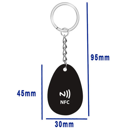 Google Review NFC Epoxy Tag NFC Key Tag Proximity 13.56MHz RFID  Keychain for Increase Google Reviews