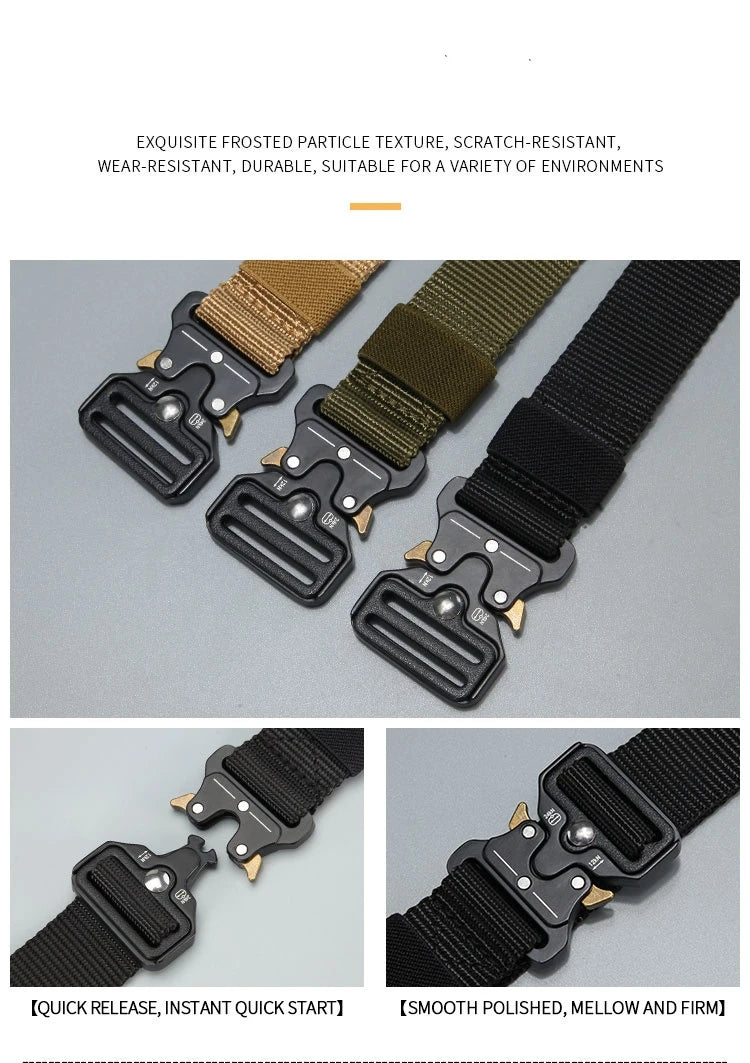 High Quality Men Belt Outdoor Hunting Men Belt Outdoor Work Training Belt Woven Belt Canvas Multi Function Belt Denim Belt