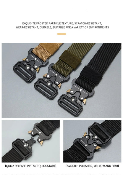 High Quality Men Belt Outdoor Hunting Men Belt Outdoor Work Training Belt Woven Belt Canvas Multi Function Belt Denim Belt