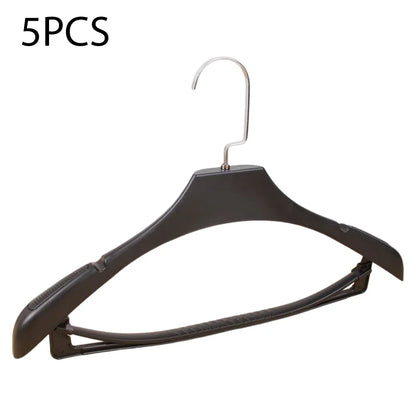 5Pcs Wide Shoulder Plastic Clothing Hanger,Suit Clothes Hanger Seamless Coat Drying Racks ,Wardrobe Room Storage Organizer
