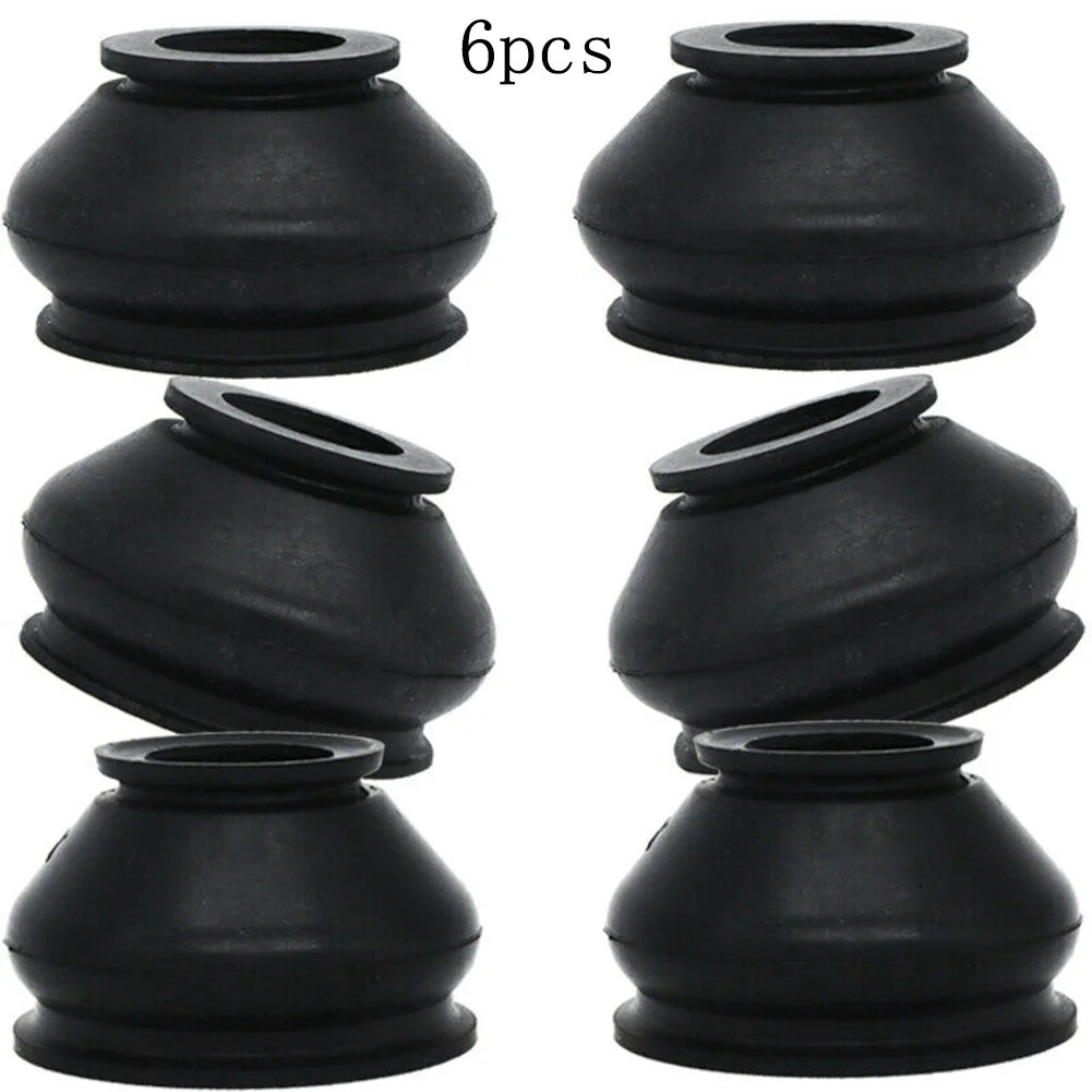 6pcs Ball Joint Boot Suspension Steering Dust Cover Track Tie Linkage Rubber Dust Boot Covers Track Rod End Replacement Kit