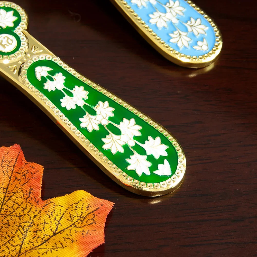 Orthodox Church Handle Blessing Church Cross Gold Plated Colorful Enamel Jesus Crucifix icon Cross With INRI For Prayer