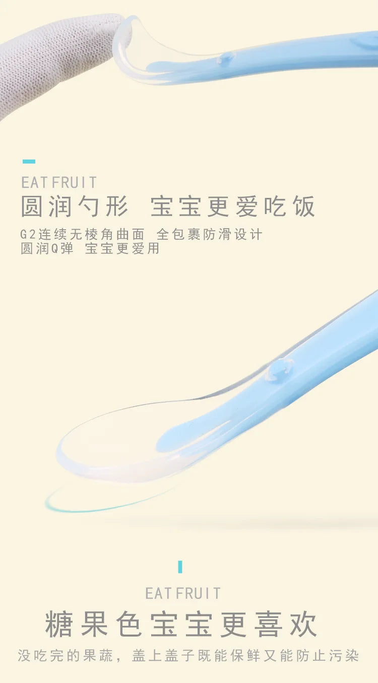 Silicone Soft Spoons for Baby Infant Feeder Spoons for Children Kids Soft Safety Feeding Spoons BPA Free Baby Utensils Flatware