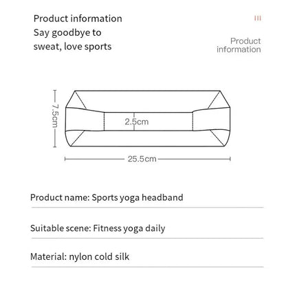 Sports Sweat-absorbent Headband Running Fitness Forehead Scarf Headband Basketball Spring and Summer Sports