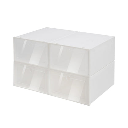 24 Pack Shoe Boxes Clear Shoe Boxes Stackable Shoe Storage Boxes with Lids Clear Plastic Stackable Shoe Organizers For Closet