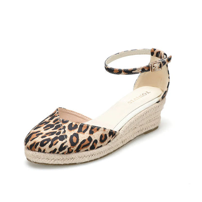 Ladies Casual Wedges Summer New Platform Sandals Fashion High Heels Espadrilles Sandals Roman Buckle Sandals