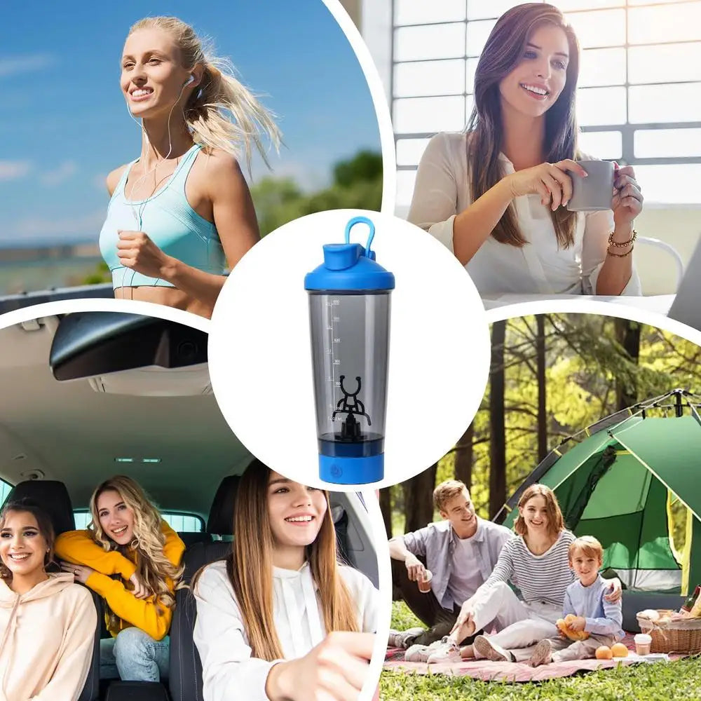 Protein Blender Gym Shaker Bottle Cup 23oz Leak Proof Portable Electric Rechargeable Bottle For Gym Workout Travel Sports