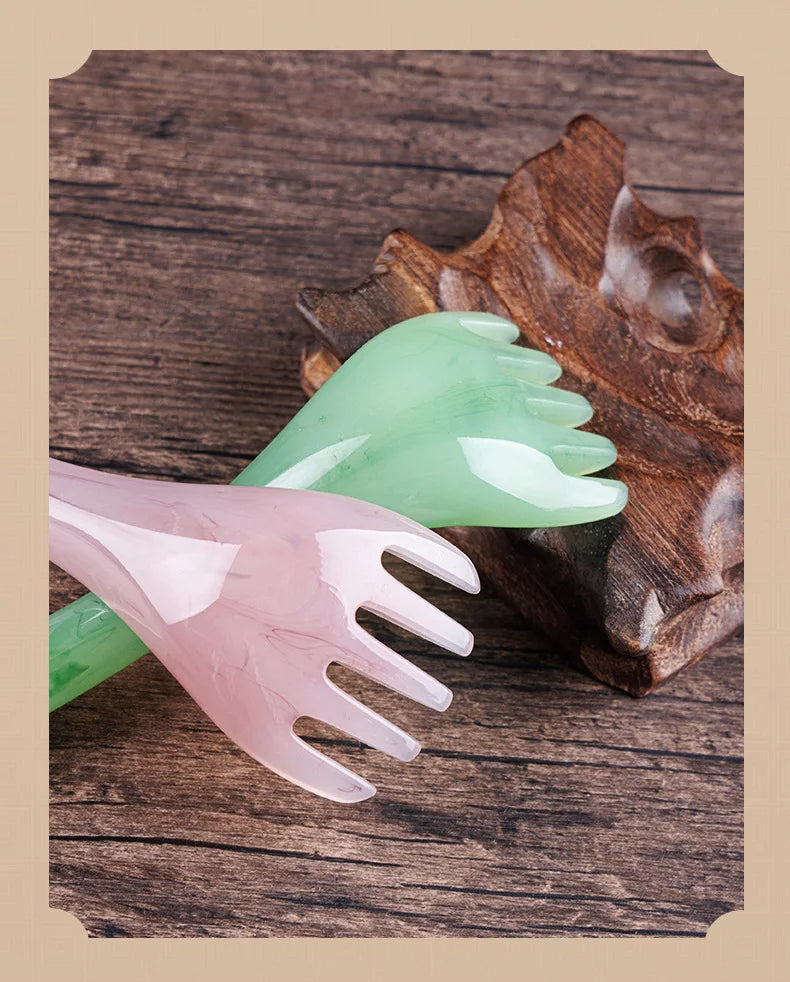 Head Massager Scalp Gua Sha for Body Neck Leg Massage Five-claw Head Scraping Stick Massage Scraping Claw Massage Visage Relax