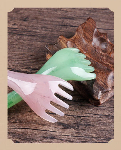 Head Massager Scalp Gua Sha for Body Neck Leg Massage Five-claw Head Scraping Stick Massage Scraping Claw Massage Visage Relax