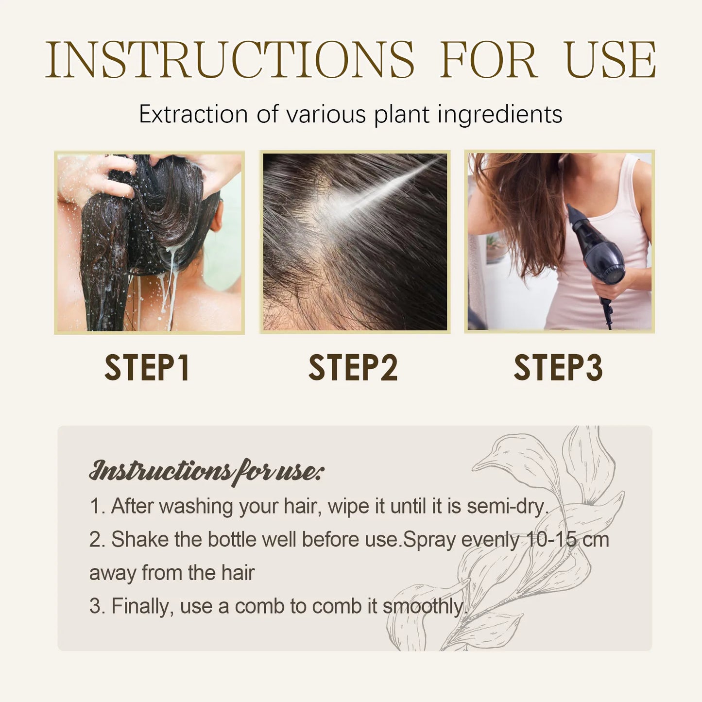 EELHOE Smoothing Hair Serum Spray Keratin Protein Correcting Molecular Repair Frizz Damaged Hair Soften Mask Beauty Health Care