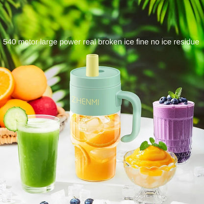 Portable Multifunction Fruit Juicer Blender 10 Blade Mini Ice Blender Smoothie Maker USB Charging Wireless Juice Extractor