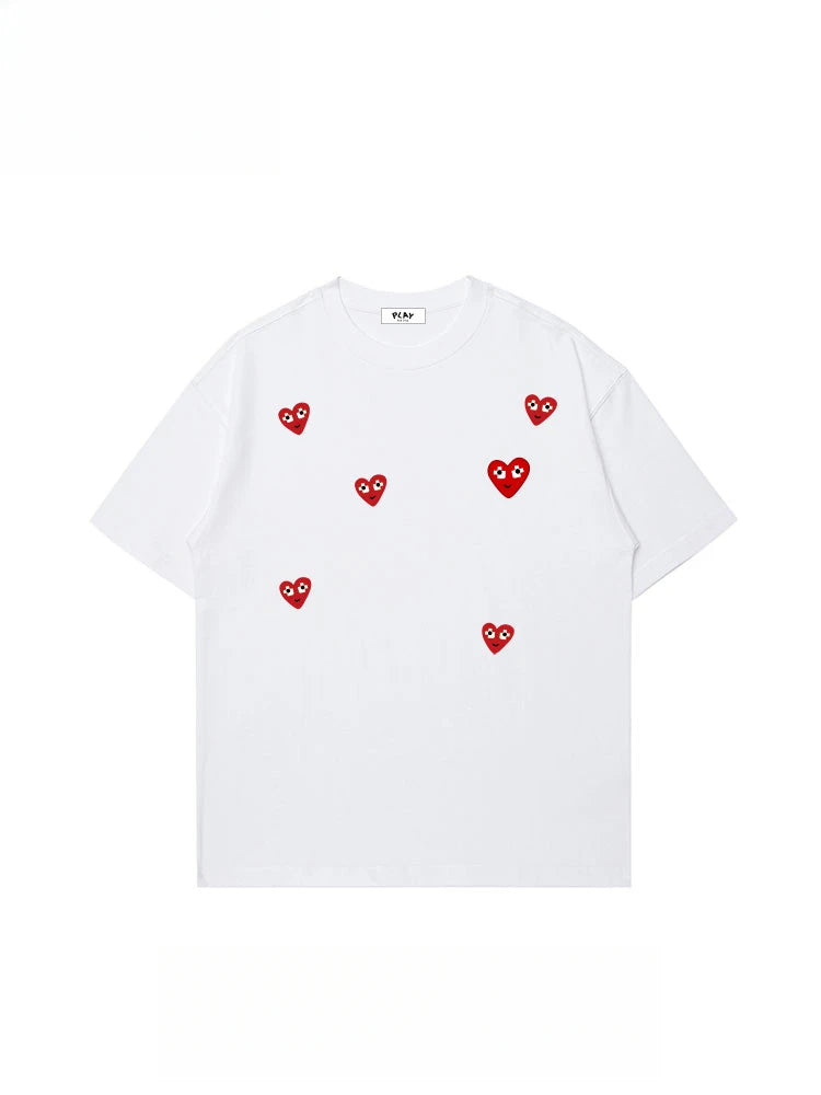 Short-sleeved T-shirts for men are a trendy summer fashion choice, featuring loose and casual prints from trendy brands