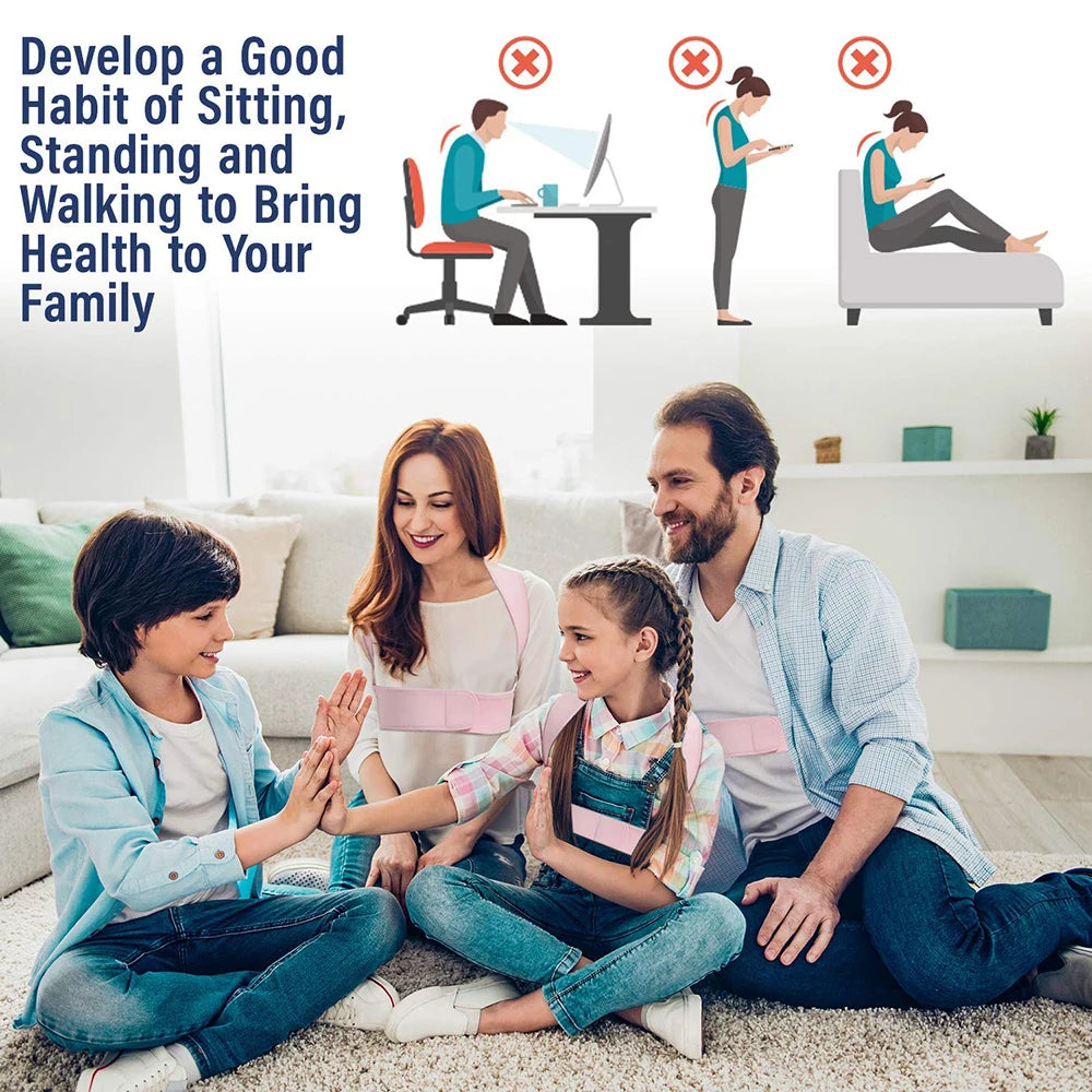 1 Pc Back Support Strap Corrector - Suitable For Female Male Scoliosis And Hunchback Pain And Adjustable Posture Training Device