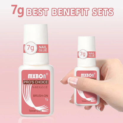 7g Fast-dry Nail Glue Super Strong Adhesive False Nail Glue With Brush Acrylic Nail Tips Rhinestones Sticky Nail Art Bond Glue