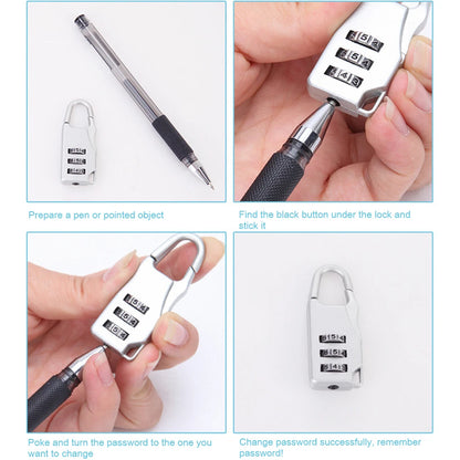 3 Digit Number Combination Pad Lock Padlock Outdoor Waterproof Lock Suitcase Luggage Security Coded Lock Zinc Alloy Code Lock