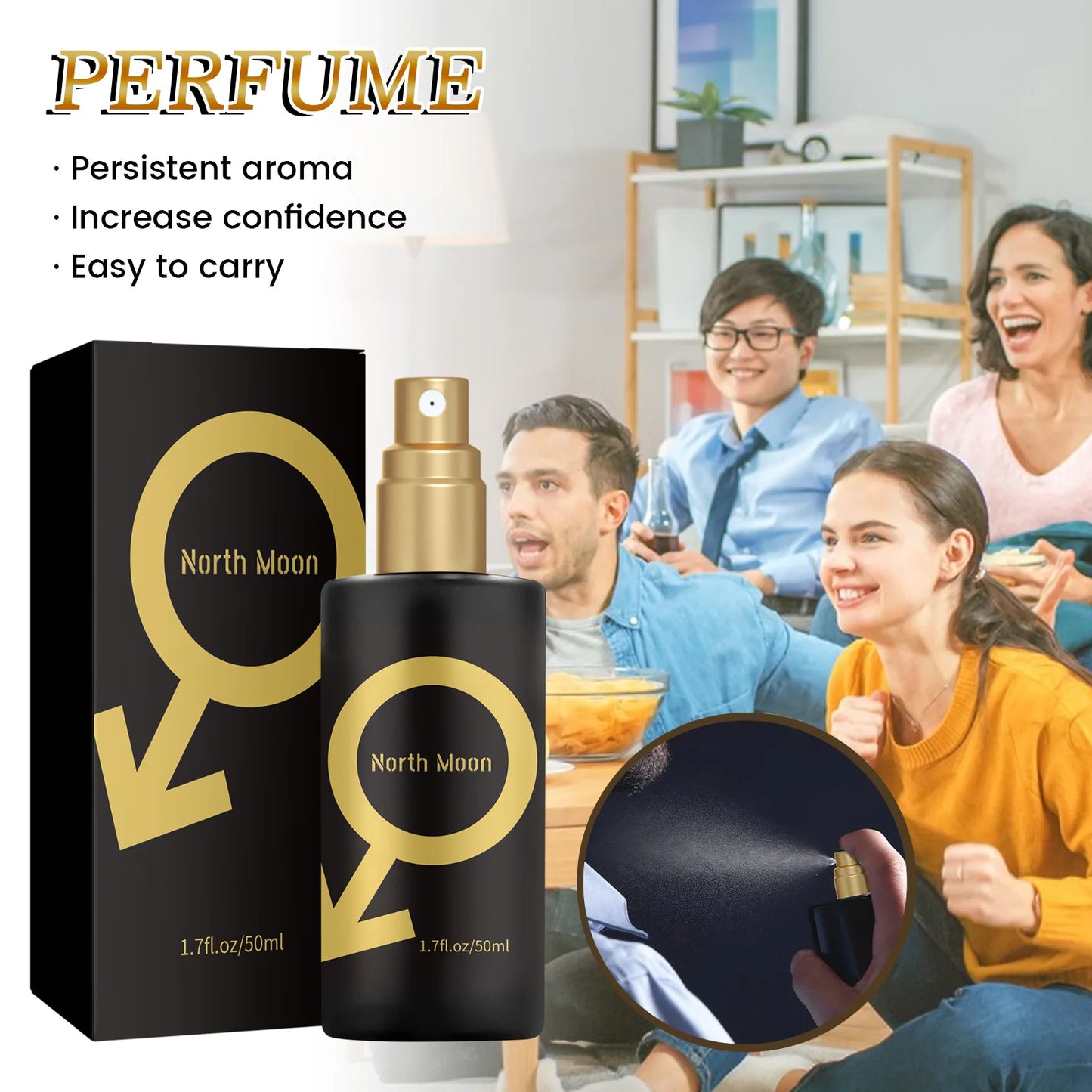 Men Fragrance Spray  Long Lasting Pheromone Deodorant Anti Sweat Remove Body Odor Armpit Scent Fresh Flirting Attractant Sexy