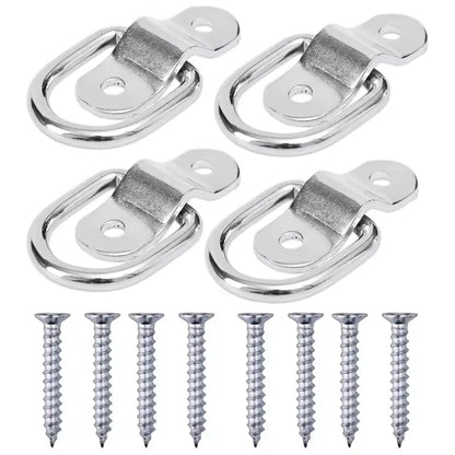 D Ring Tie Down Anchor Hook for Cargo Securing on Car Trucks Trailers Heavy Duty Metal Pull Ring Easy Surface Mount Fixing Point