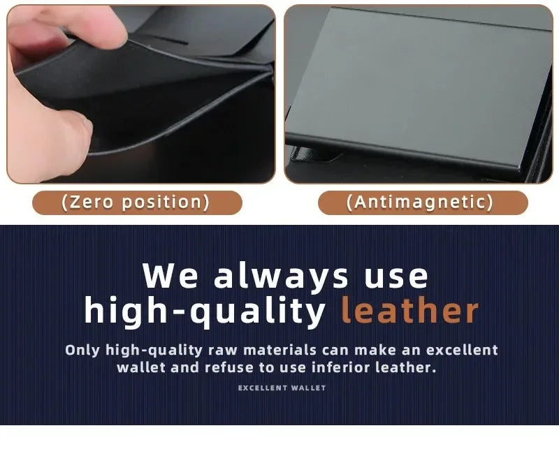 Anti Rfid Blocking Men Card Holder Case Wallets Free Name Customized Small Card Wallets Mini Wallet Qaulity Small Male Purses