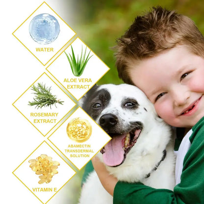 1ml Pet External Drops Tick Spray Fast-Acting Lice Remove Anti Flea Drops Tick Liquid Long Lasting Natural Pet Care Spray