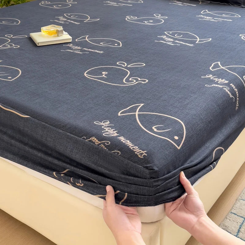 Bed Sheets Cute Animals Fitted Sheet Non Slip 침대패드 Bedspread With Elastic Band Mattress Cover (no Pillowcase) Double Bed Sheets