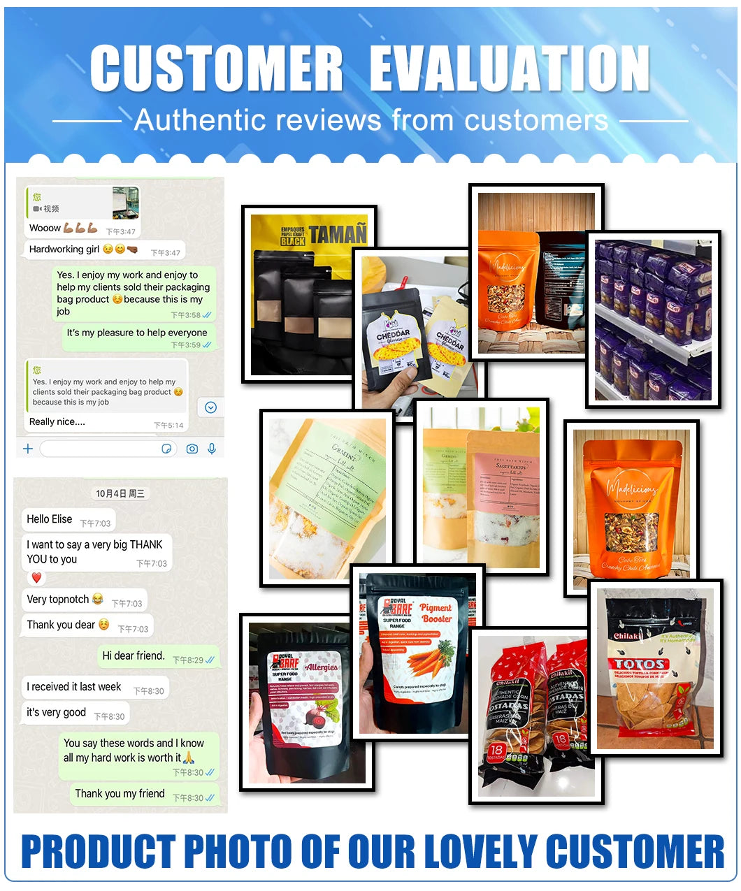 50pcs Reusable Matte Flat Bottom Pouch with Handle and Zipper Food Grade Material Plastic Packaging Bags for Storing Food Snacks