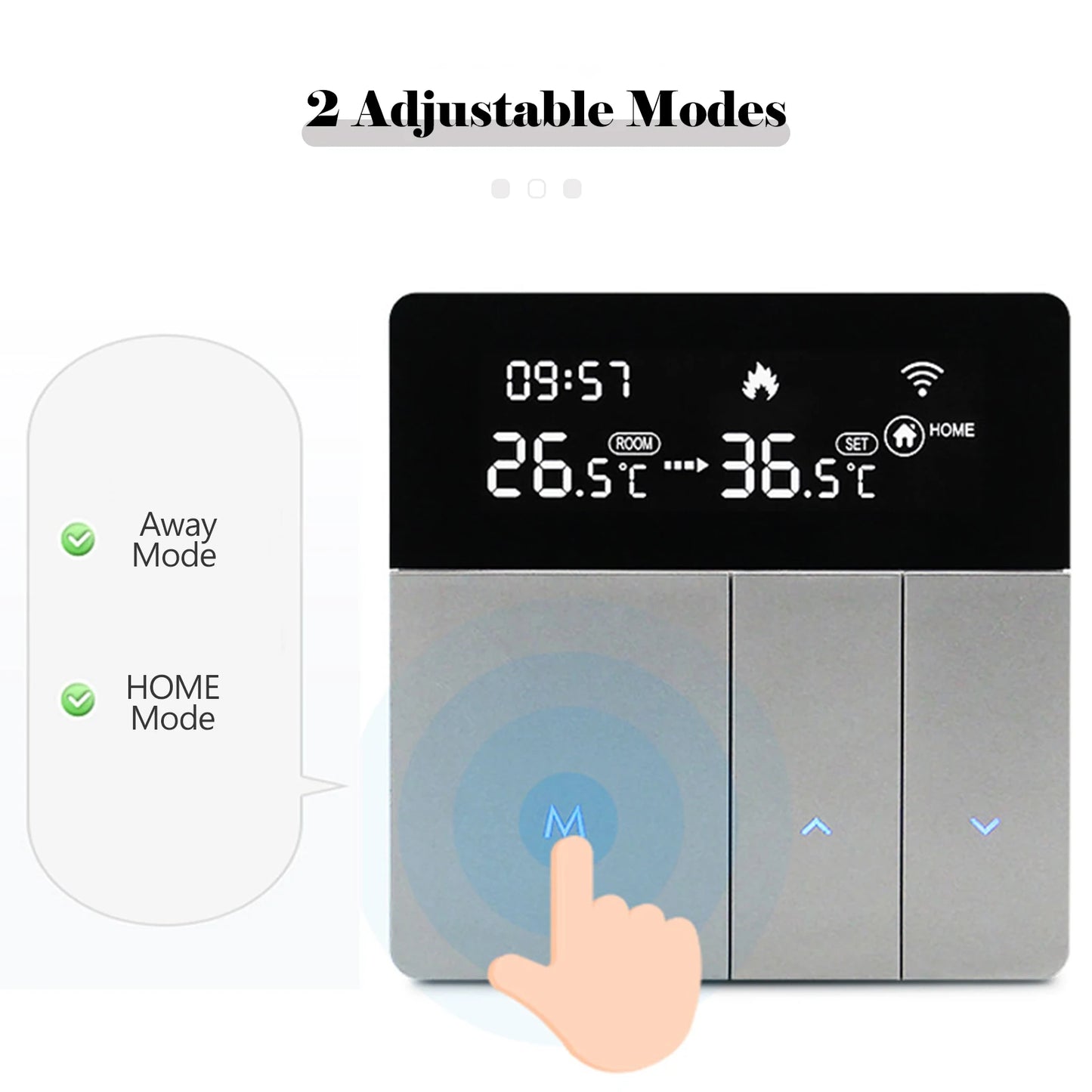 WIFI Smart Thermostat with LCD Display Smart Heating Thermostat APP & Voice Control Indoor Constant Temperature Controller