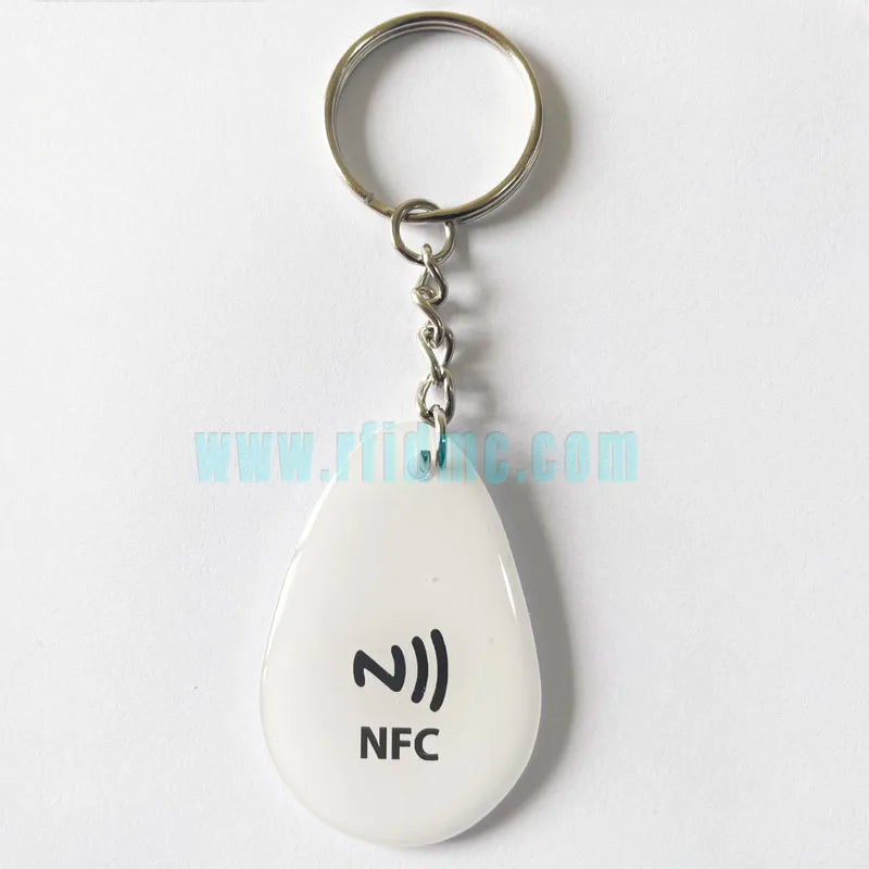 Google Review NFC Epoxy Tag NFC Key Tag Proximity 13.56MHz RFID  Keychain for Increase Google Reviews